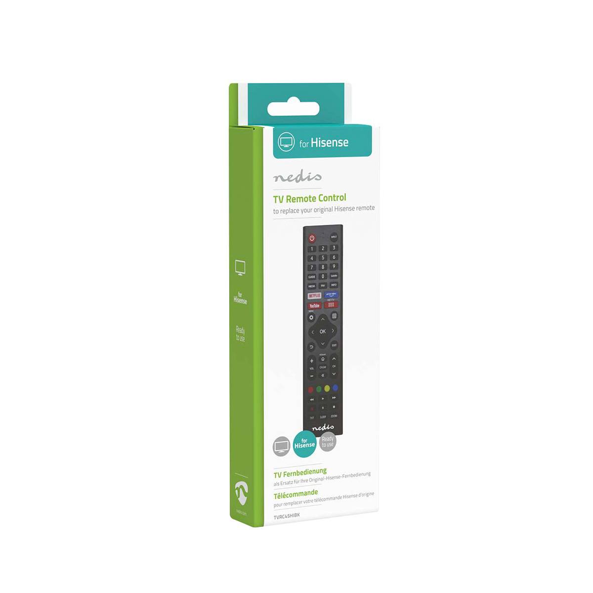Nedis Ersatz Fernbedienung TVRC45HIBK-4