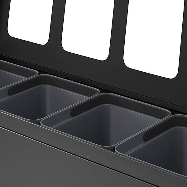 Wertstoffsammler Bica Basic Volumen 4 x 10 l anthrazit. Vepa Bins Groothandel B.V. 86553249-4