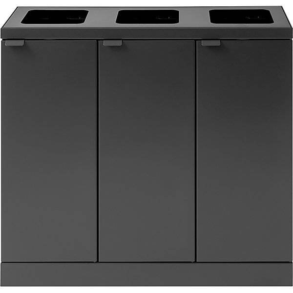 Wertstoffsammler Bica Basic Volumen 3 x 45 l anthrazit. Vepa Bins Groothandel B.V. 86553449-1