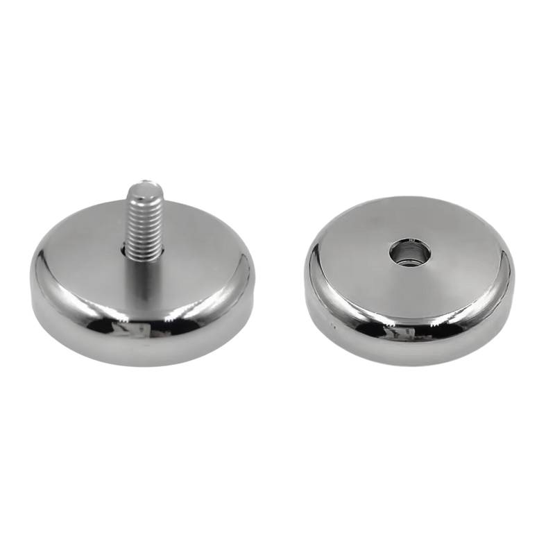 4 Stück Neodym Topfmagnet Ø40 mm M6 – Haltekraft ca. 52 kg – vernickelt-4