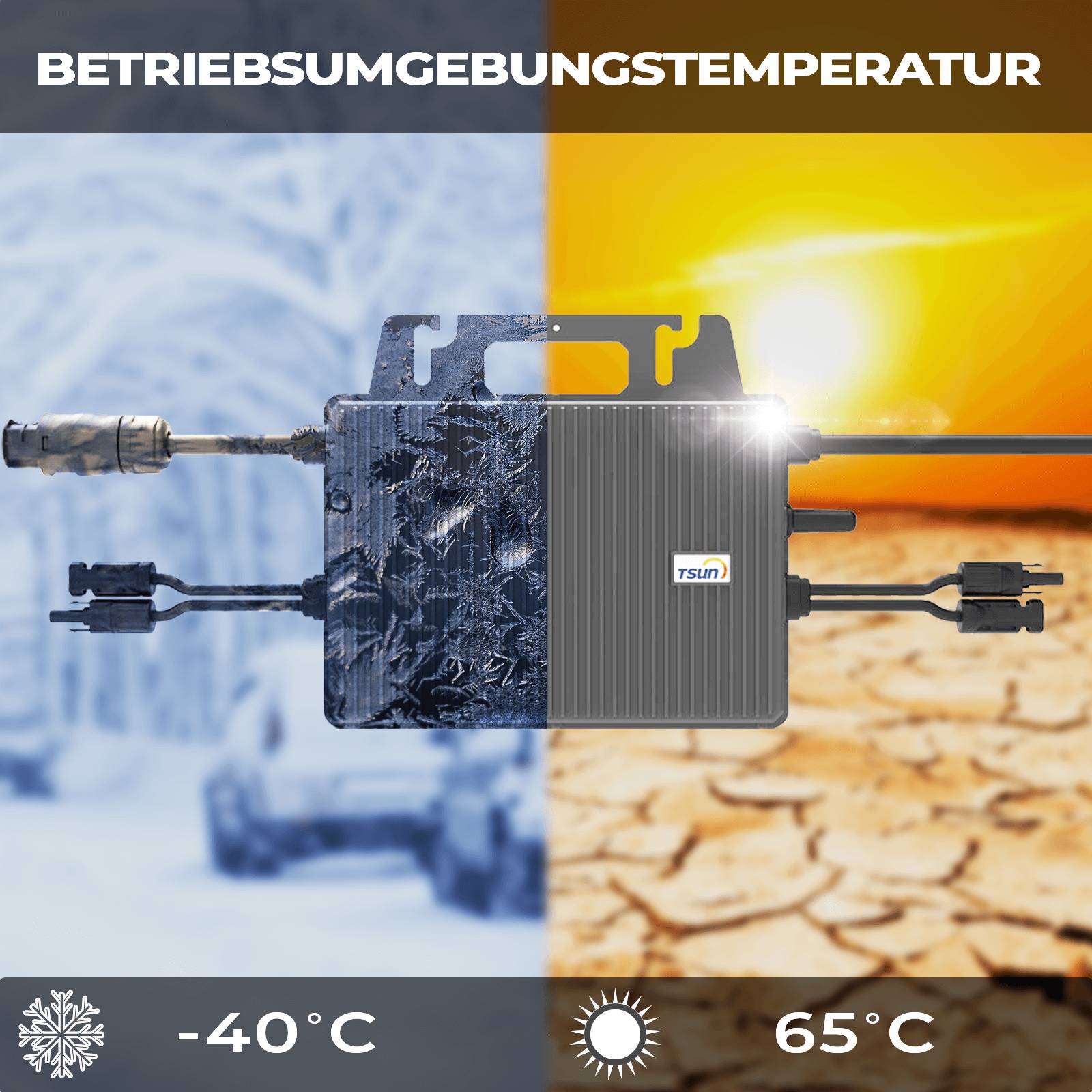 Balkonkraftwerk 920 / 800 Watt mit TSUN DCU2000Lite 2.01 kWh Solarspeicher, BIFAZIAL FULLBLACK komplett Steckdose-2