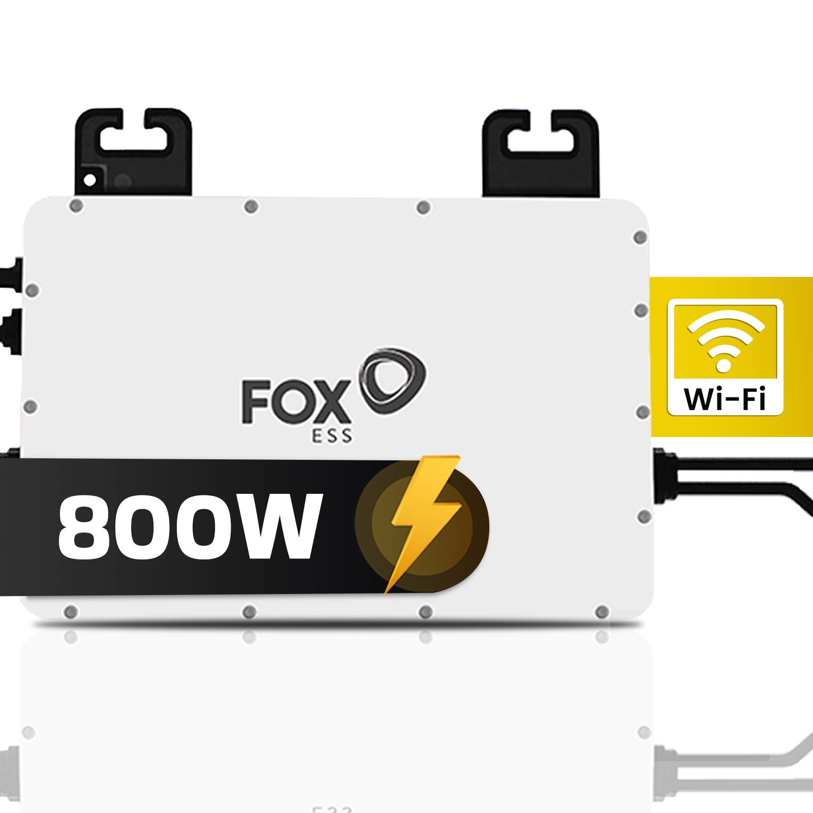 FOXESS Inverter 800 Watt für Balkonkraftwerk mit 5m Anschlusskabel und 4x 100cm Solarkabel-1