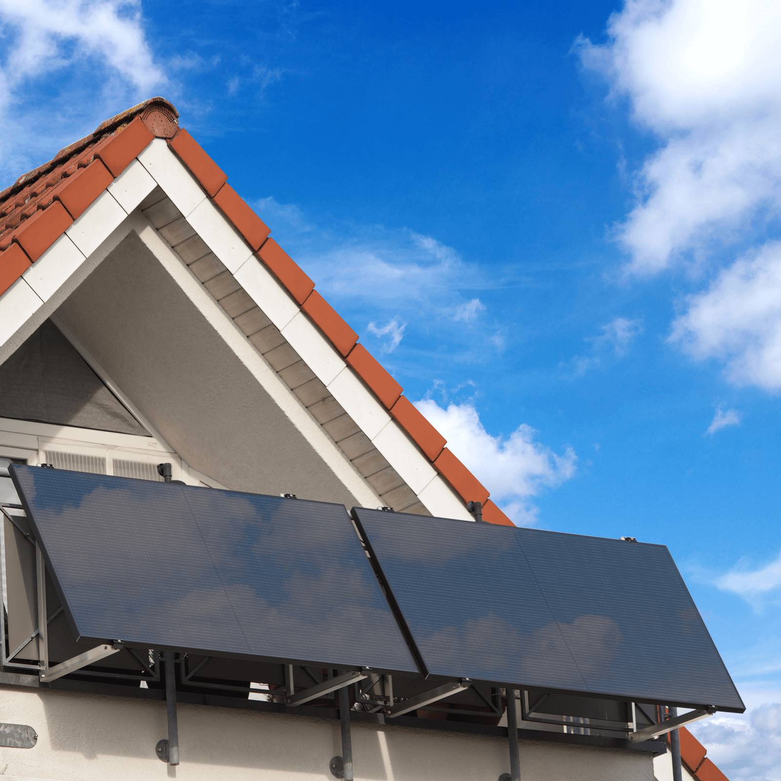 1000W Balkonkraftwerk BIFAZIAL FULLBLACK komplett Steckdose ECOFLOW 800W Wechselrichter, Solaranlage 2x500W Glas-Glas-6