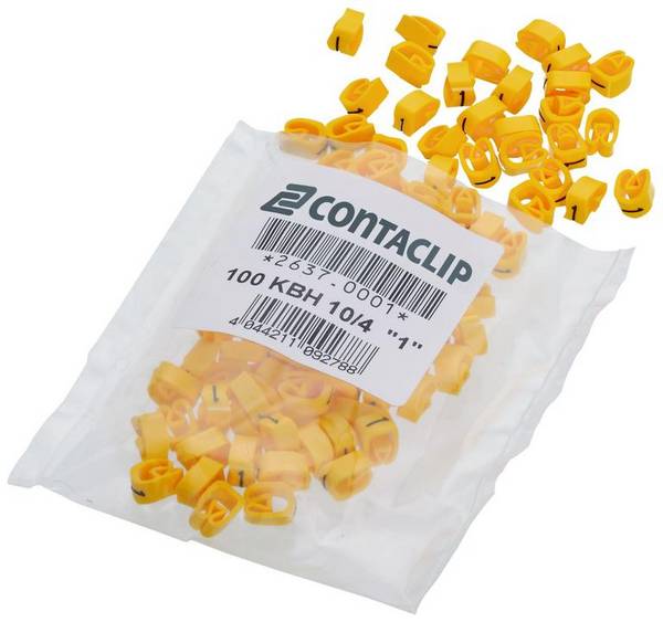 CONTA-CLIP KBH 10/4 neutral OG, Kabelbezeichnungshülse, Länge: 4 mm