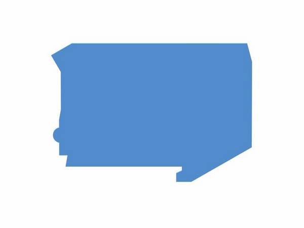 CONTA-CLIP FAPNT 16/2A BU, Abschlussplatte, Farbe: Blau, SKU: 17241.5