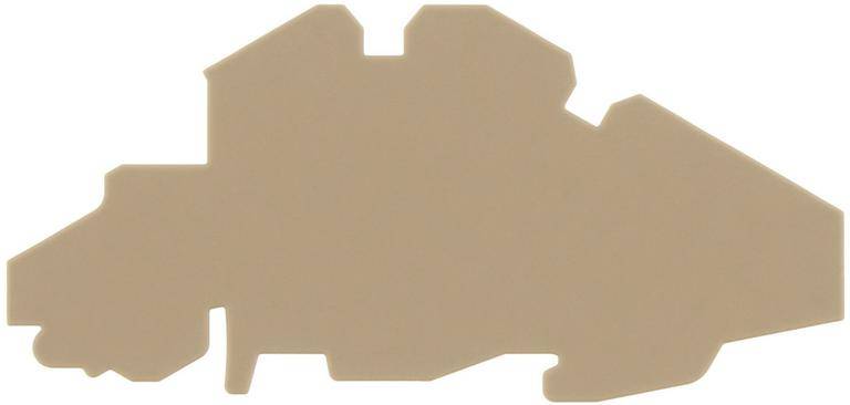 CONTA-CLIP FAP 4/S BG, Abschlussplatte, Breite: 2,5 mm, Farbe: Beige-0