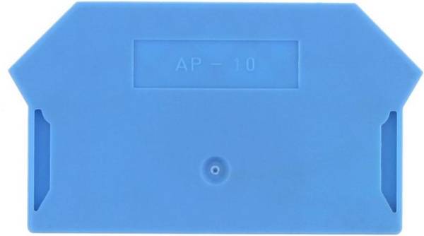 CONTA-CLIP AP 10 BU, Abschlussplatte, Breite: 2 mm, Farbe: Blau, SKU: 2762.5