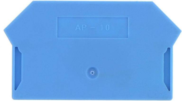 CONTA-CLIP AP 10 BU, Abschlussplatte, Breite: 2 mm, Farbe: Blau, SKU: 2762.5-0