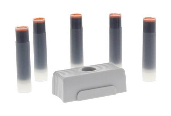 CONTA-CLIP TP (5 x 1ml), Tuschepatrone für PP Stifte, Farbe: Schwarz