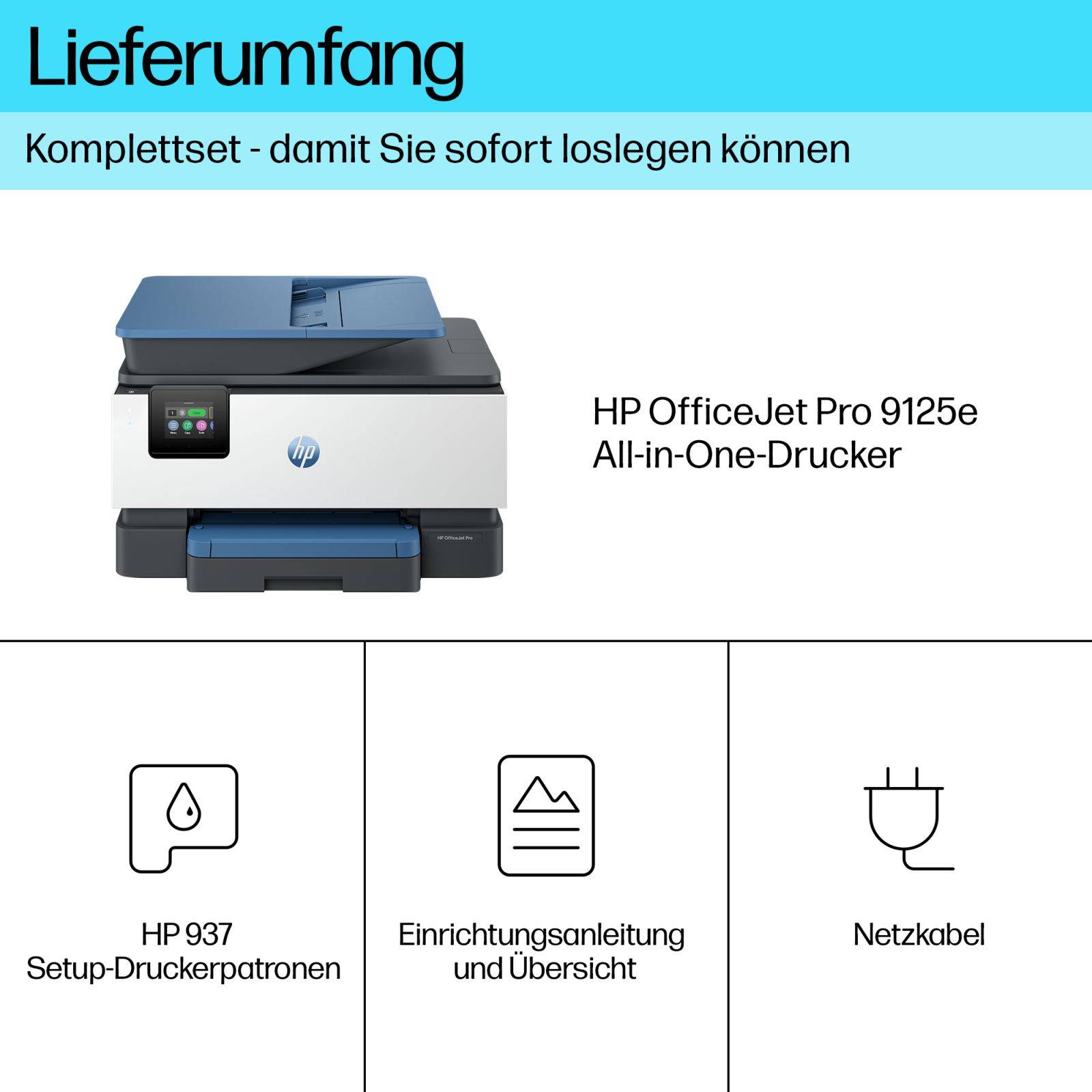 Officejet Pro 9125e All-in-One - Multifunktionsdrucker - Farbe - Tintenstrahl --4