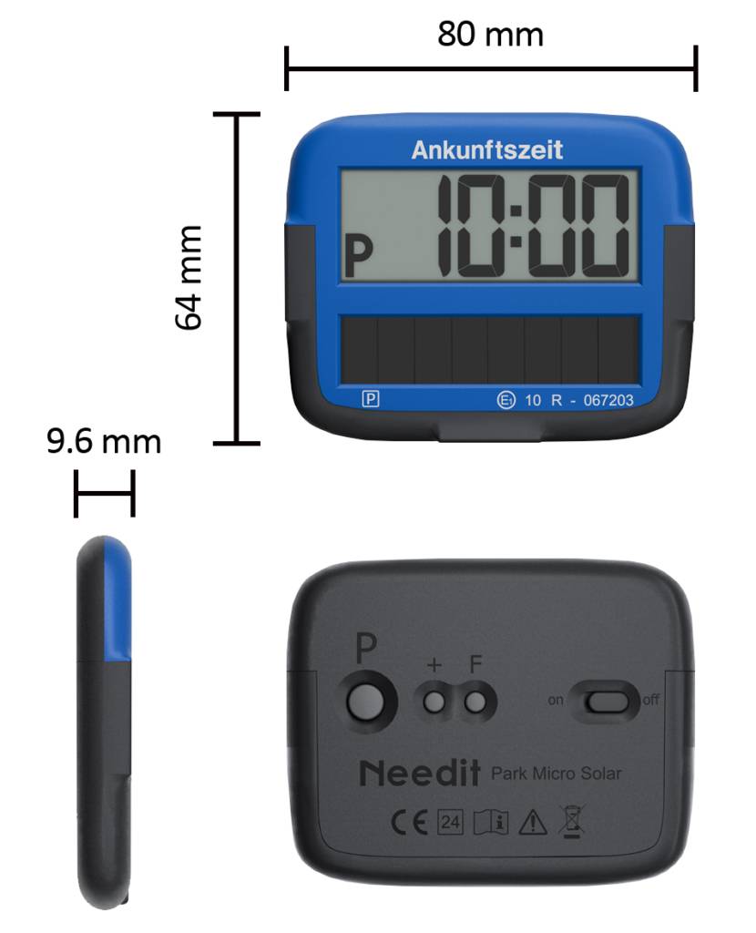 Needit Park Micro Solar, Elektronisch, Blau, Acrylnitril-Butadien-Styrol (ABS),-1