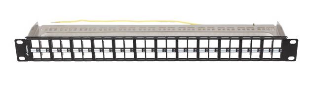 Lanberg PPKS-1248-B, Patch-Panel, Galvanisiertes Stahl, Schwarz, 480 g-2