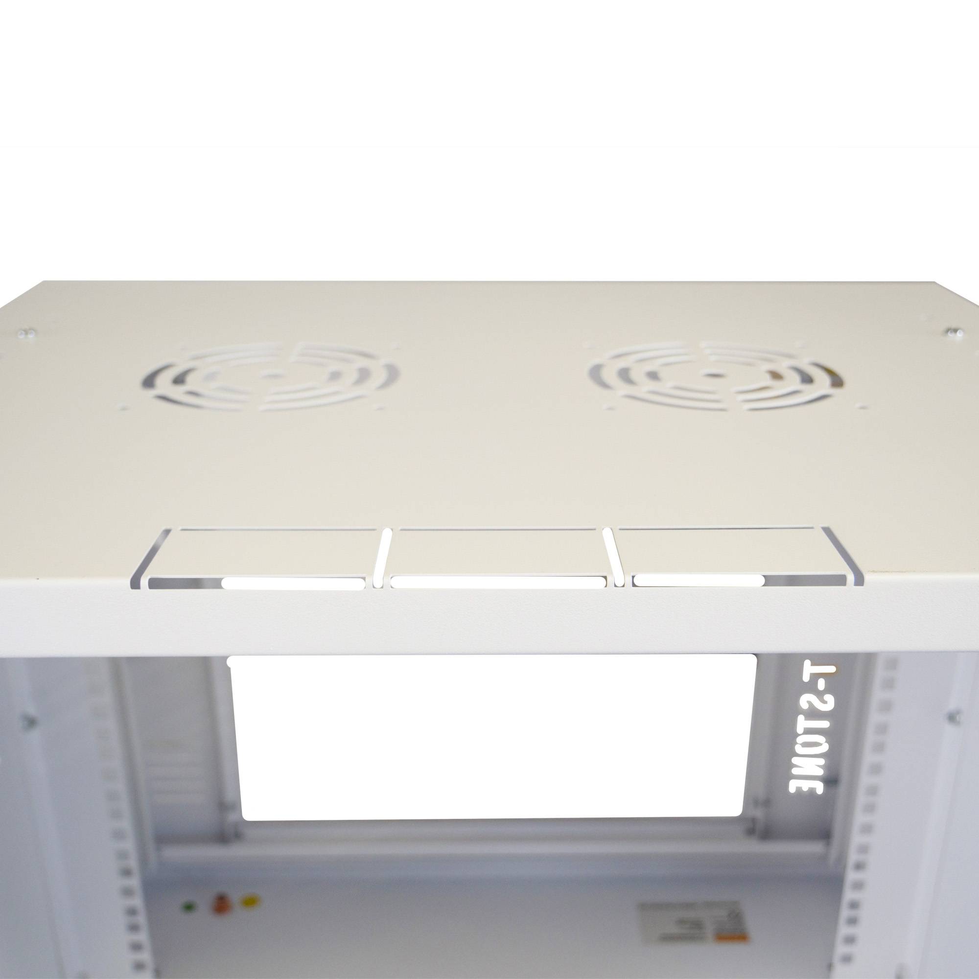 19 Zoll Netzwerkschrank 9 HE - 450 mm Tiefe - Sichttür + Schloss 19 Zoll Rack Unmontiert - 80 kg Traglast - RAL 9003-4
