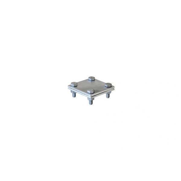 Obermoser Kreuzverbinder, Stahl, feuerverzinkt, 52x52, 3 mm, flach/flach, 1 Stk.