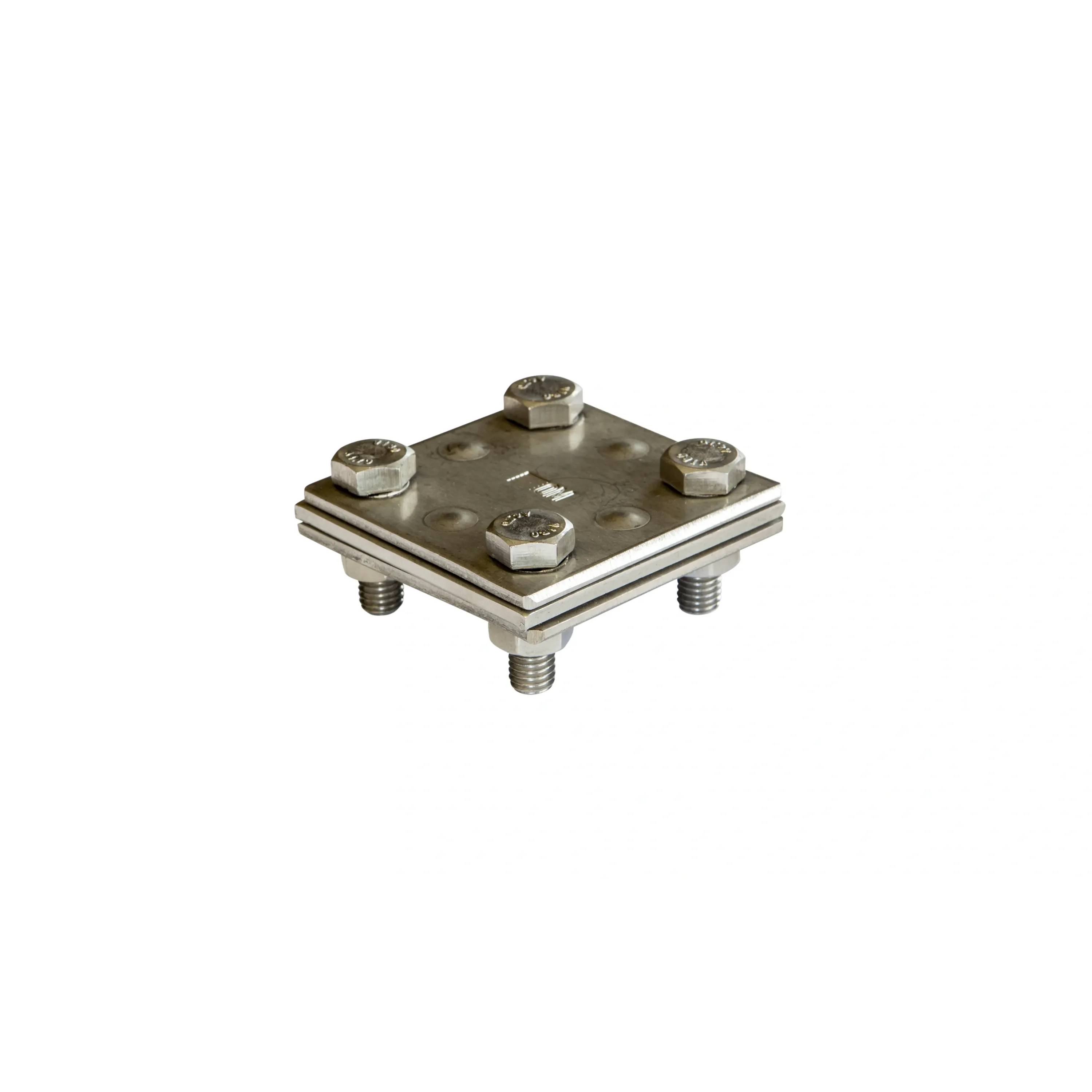 Obermoser Kreuzverbinder, Edelstahl V4A, 60x60x3 mm, flach/flach/flach, 1 Stk.-0