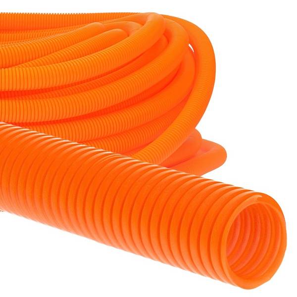 50 Meter Schlemmer 1926107 Wellrohr PPmod NW 10 orange I Wellschlauch offen I Marderschutzrohr I Leerrohr