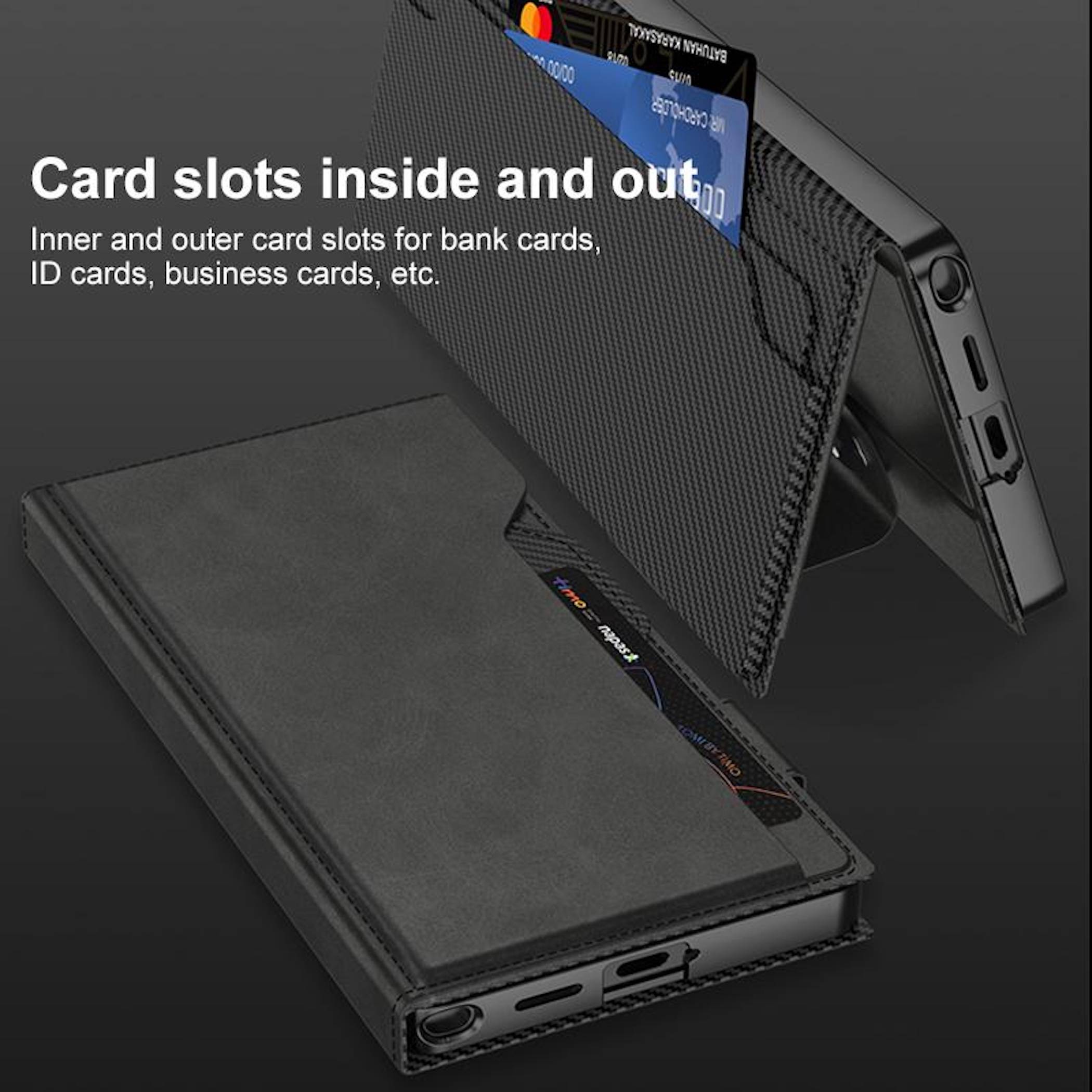 Handy Hülle Leder Flip für Samsung Galaxy S26 Ultra 5G Book Wallet Klapp Schwarz-2