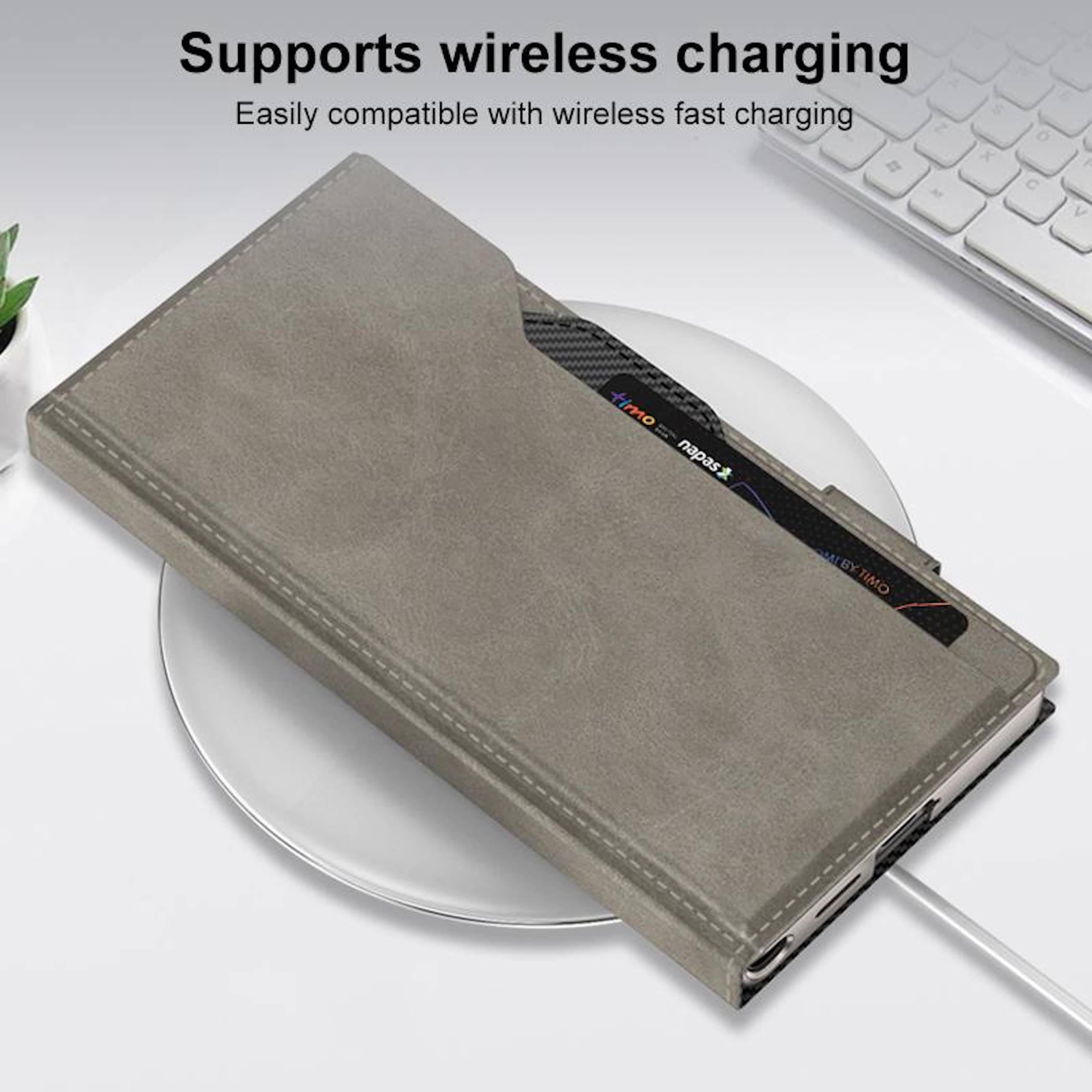 Handy Hülle Leder Flip für Samsung Galaxy S26 Ultra 5G Book Wallet Klapp Schwarz-3