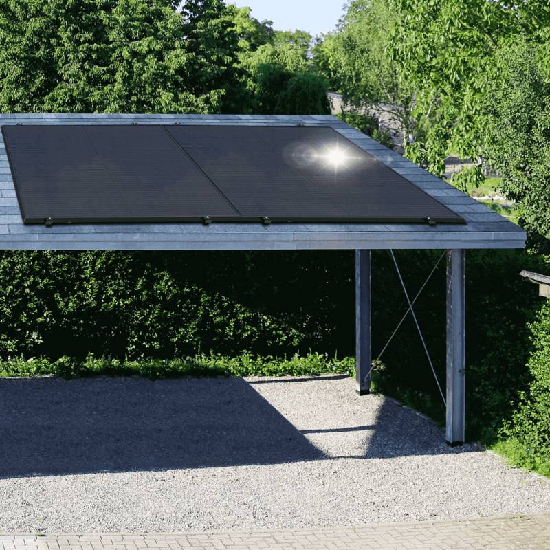 2000W Balkonkraftwerk BIFAZIAL FULLBLACK komplett Steckdose TSUN 800Watt Wechselrichter, Solaranlage 4x500W Glas-Glas-6