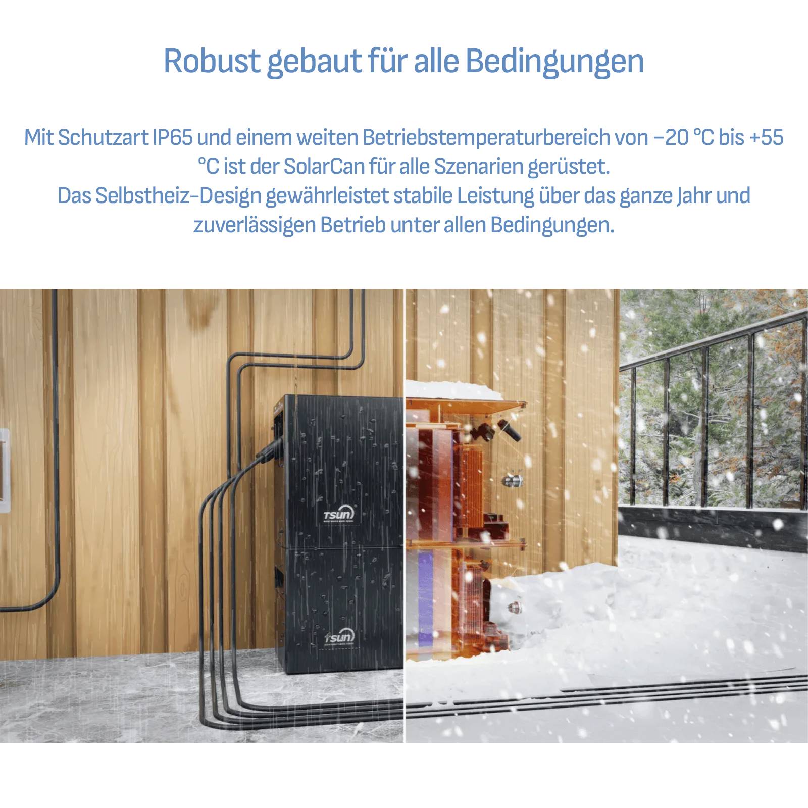 Symbolbild für Balkonkraftwerk 920 / 800 Watt mit TSUN DCU2000Lite 2.01 kWh Solarspeicher, BIFAZIAL FULLBLACK komplett Steckdose