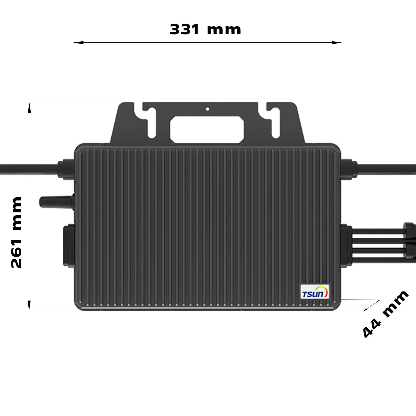 2000W Balkonkraftwerk BIFAZIAL FULLBLACK komplett Steckdose TSUN 2000W Wechselrichter, Solaranlage 4x500W Glas-Glas-3