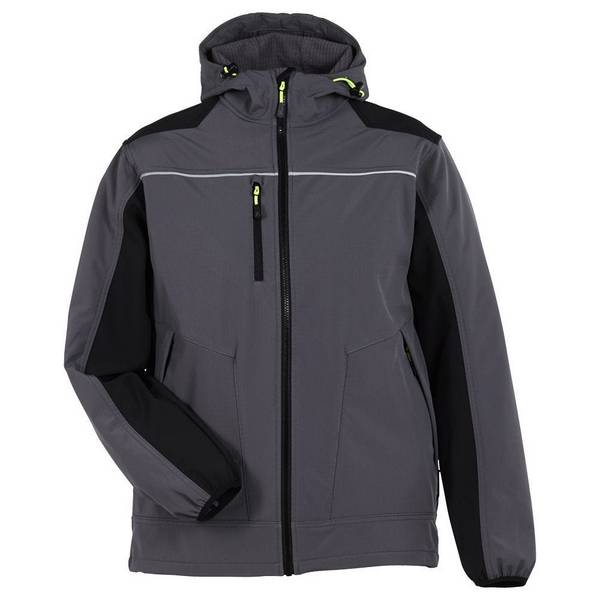 PLANAM rECOline Softshelljacke, 6751, schiefer/schwarz, Größe 6XL