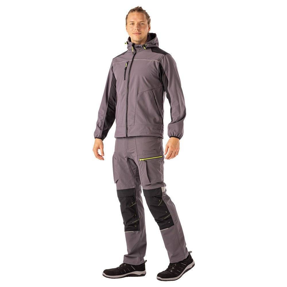 PLANAM rECOline Softshelljacke, 6751, schiefer/schwarz, Größe 6XL-4