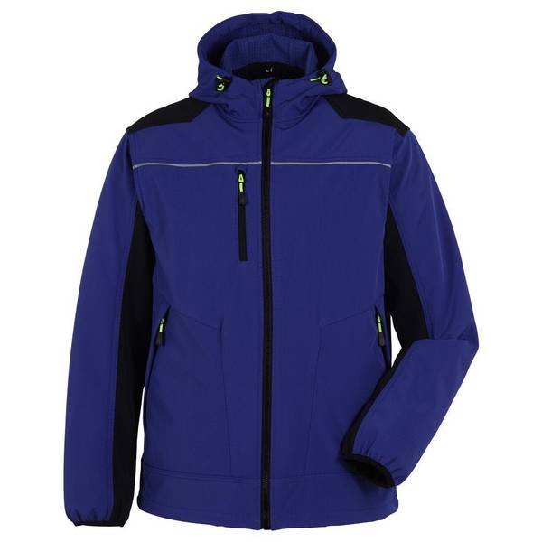 PLANAM rECOline Softshelljacke, 6752, kornblumenblau/schwarz, Größe 4XL