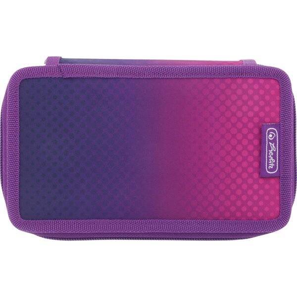 Schüleretui TriCase 31 tlg. Polyester 190x70mm Dip Dye Pink/Purple-0