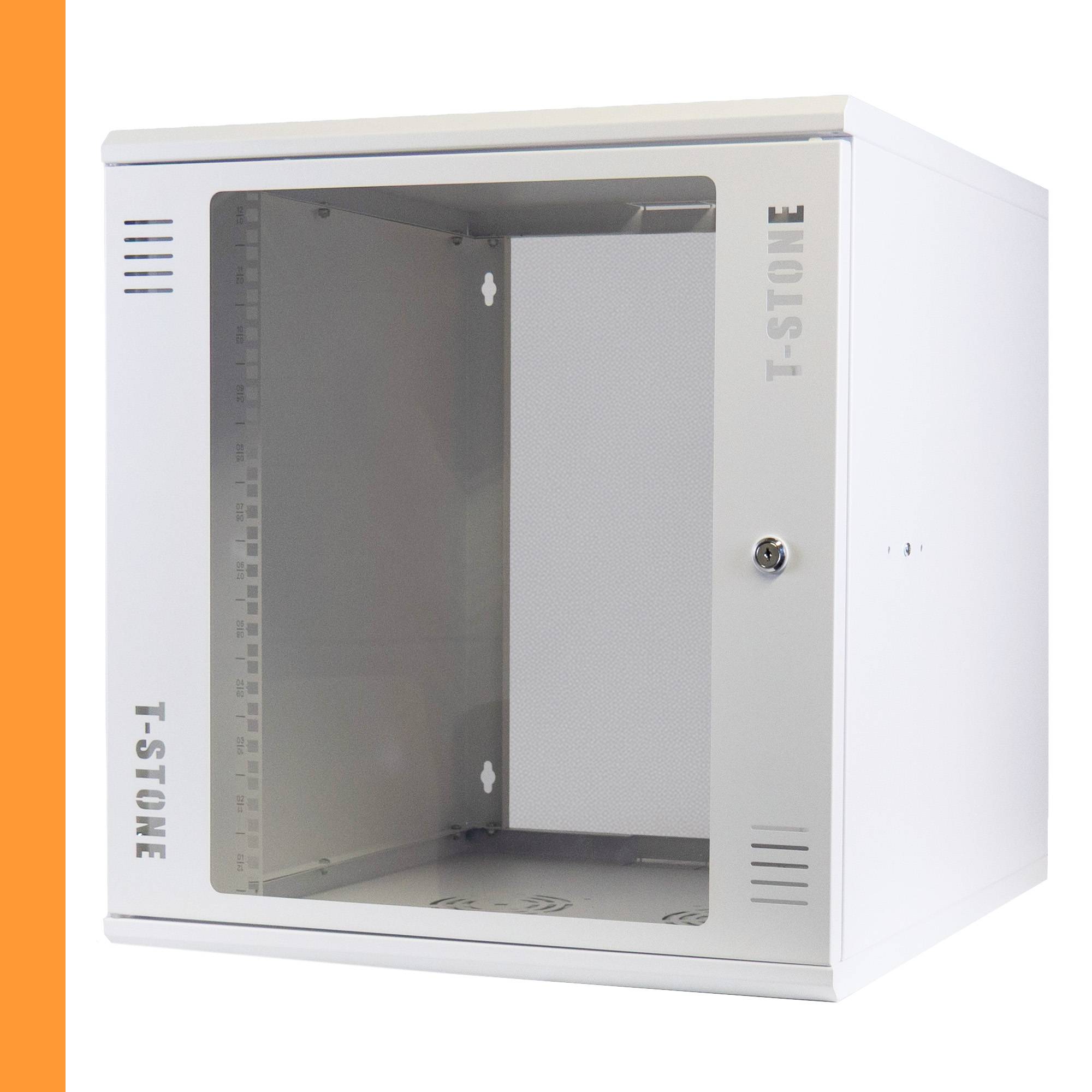 19 Zoll Netzwerkschrank – 12 HE Traglast 80 kg unmontiert – Wandmontage 600 mm Tiefe – leichter Aufbau – Flatpack-0