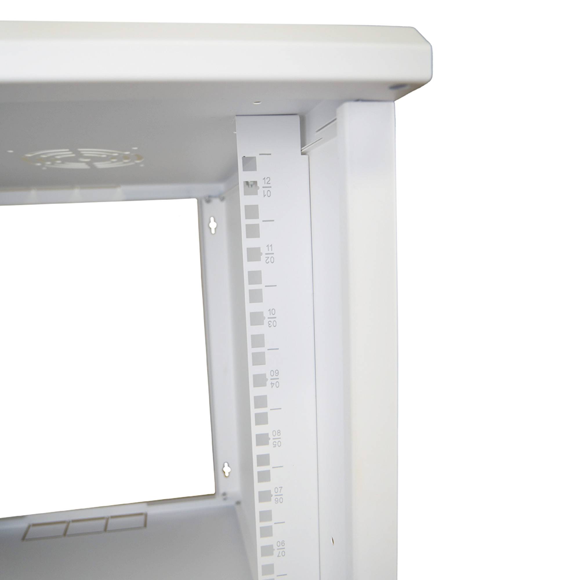 19 Zoll Netzwerkschrank – 12 HE Traglast 80 kg unmontiert – Wandmontage 600 mm Tiefe – leichter Aufbau – Flatpack-4
