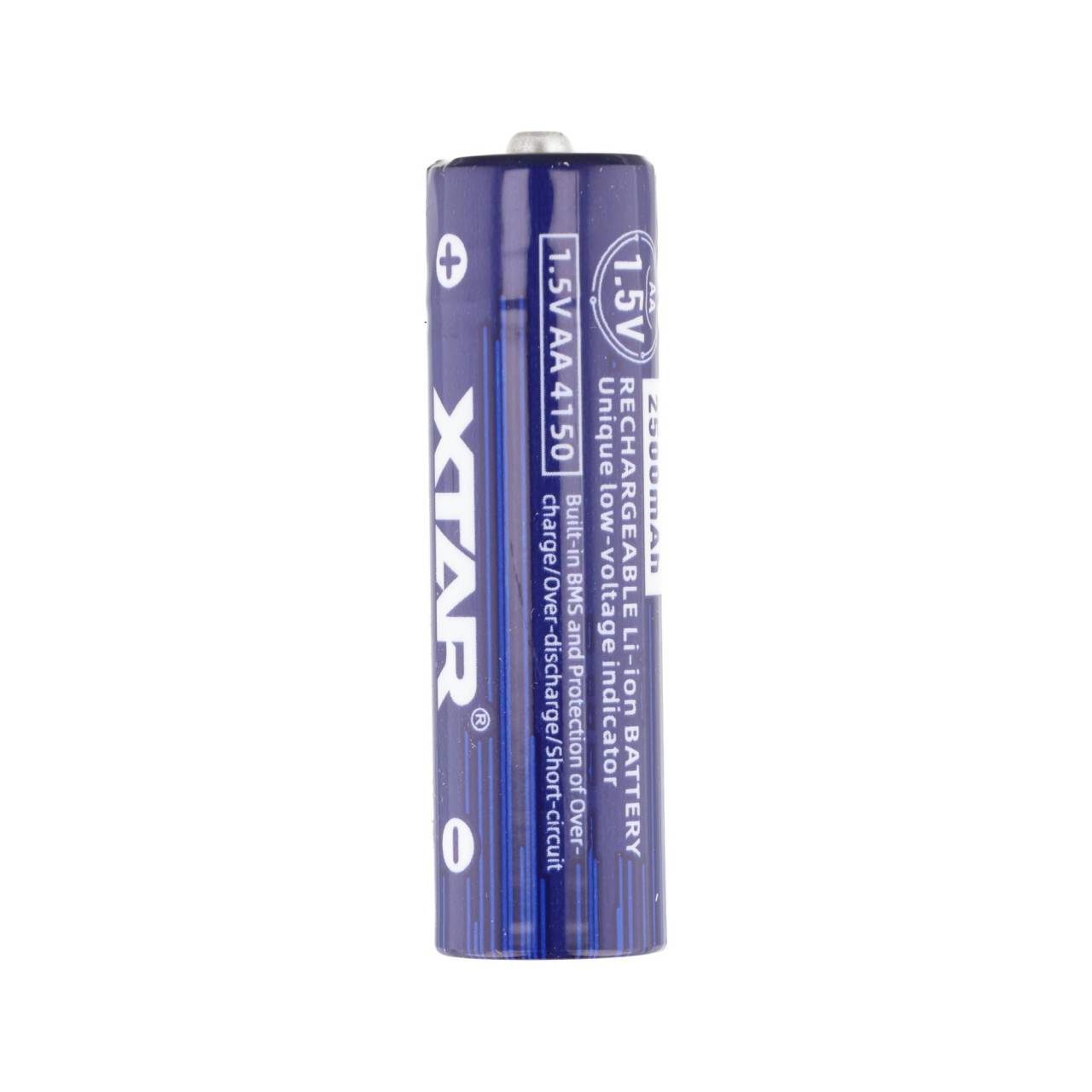 XTAR 1,5 V AA Li-Ion Akku – 4er-Set Mignon LR6 2500 mAh / 4150 mWh mit Kapazitätsindikator-3