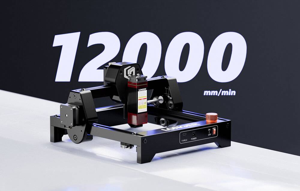 LONGER RAY5 mini 3,5W Lasergravierer, 130x140mm Arbeitsbereich, 12.000 mm/min-2