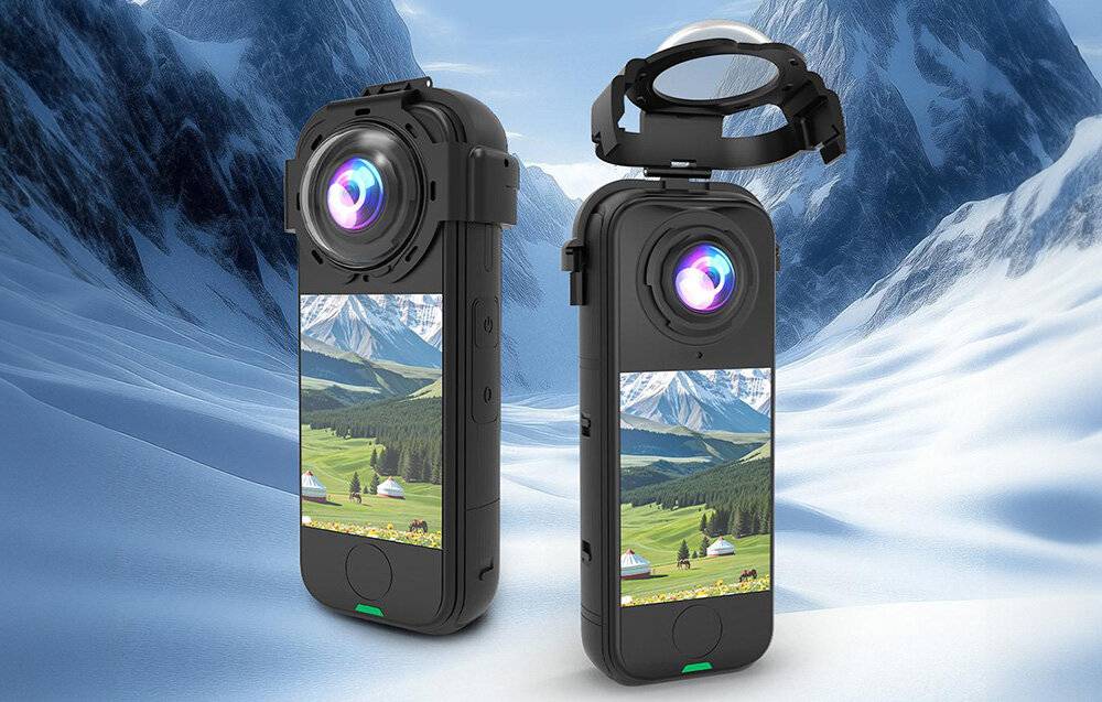 Objektivschutzhülle mit gehärtetem Glas Puluz für Insta360 X4 Air-4