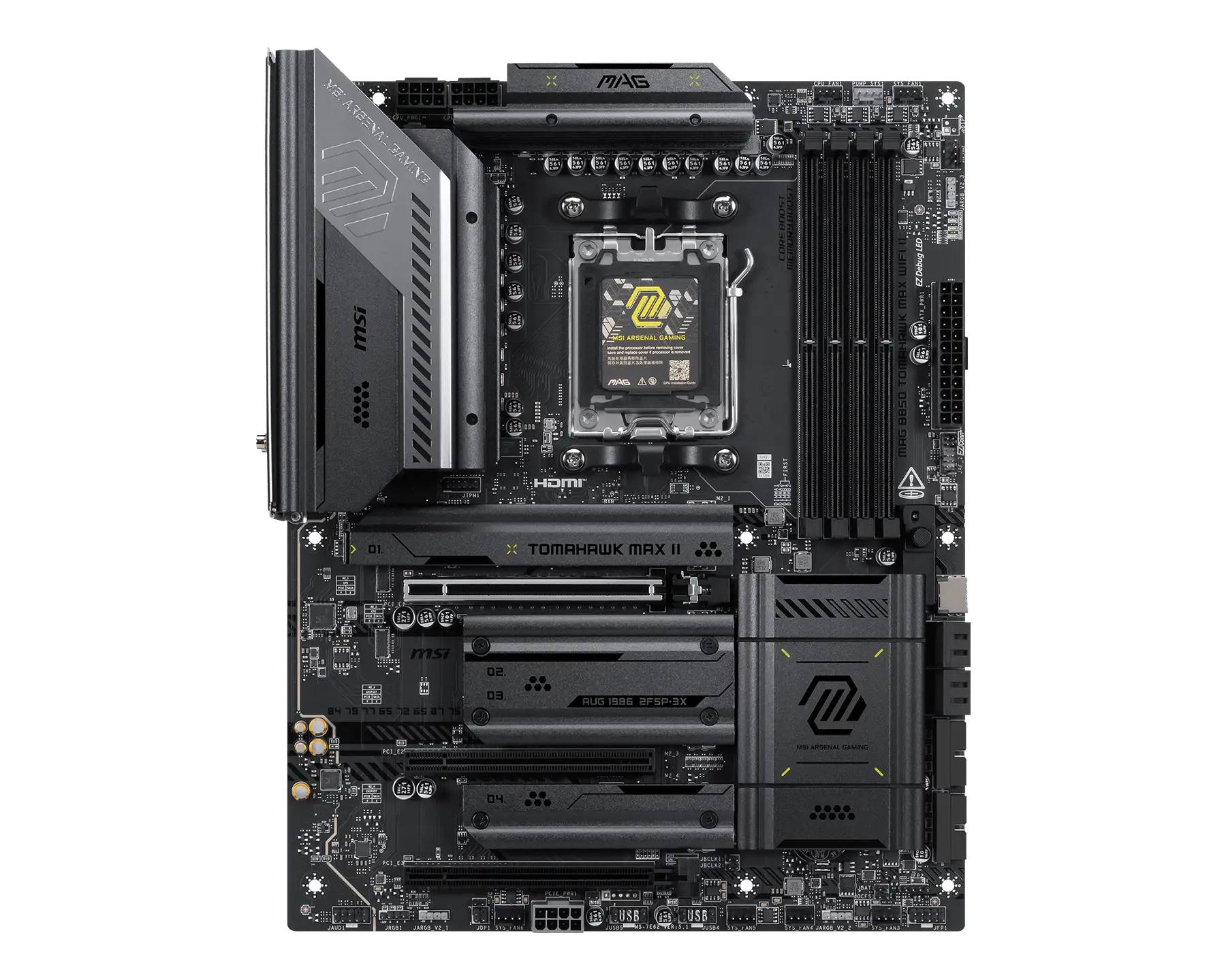 MSI MAG B850 TOMAHAWK MAX WIFI II - Motherboard - ATX - Socket AM5 - AMD B850 Chipsatz - USB-C 3.2 Gen 2x2, USB-C 3.2 Ge-1