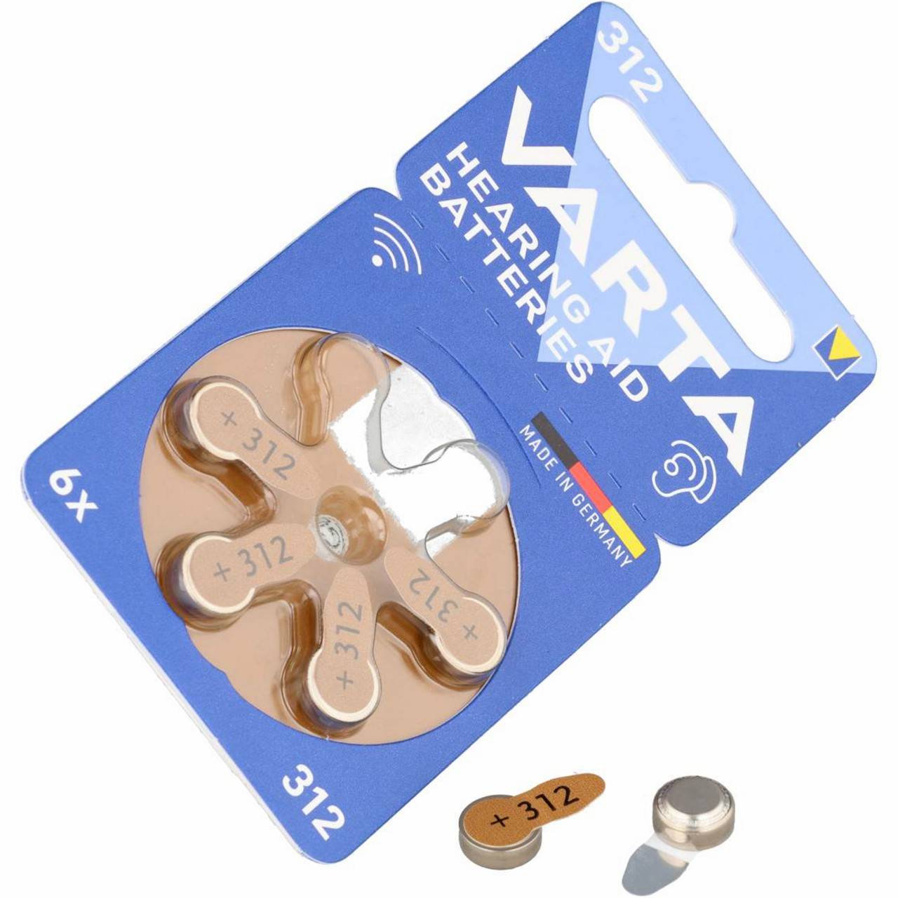 10 Stück Varta Batterie Zinc Air, 312, 1.4V Retail Blister (6-Pack) Hörgerätebatterie-2