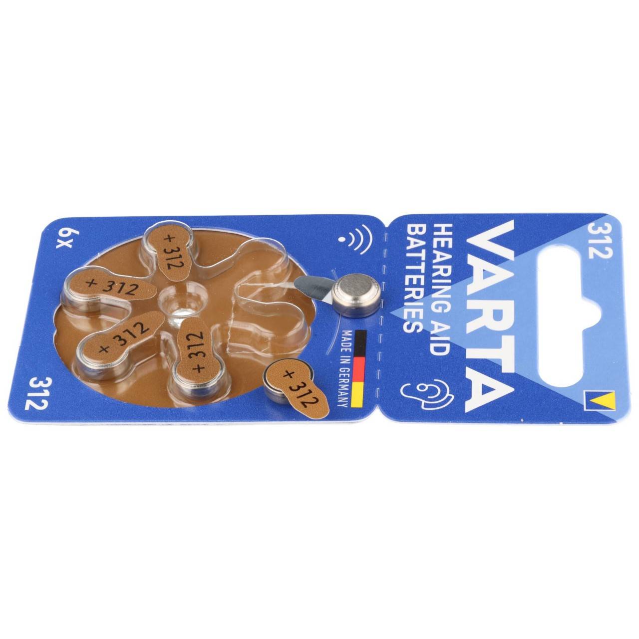 10 Stück Varta Batterie Zinc Air, 312, 1.4V Retail Blister (6-Pack) Hörgerätebatterie-4