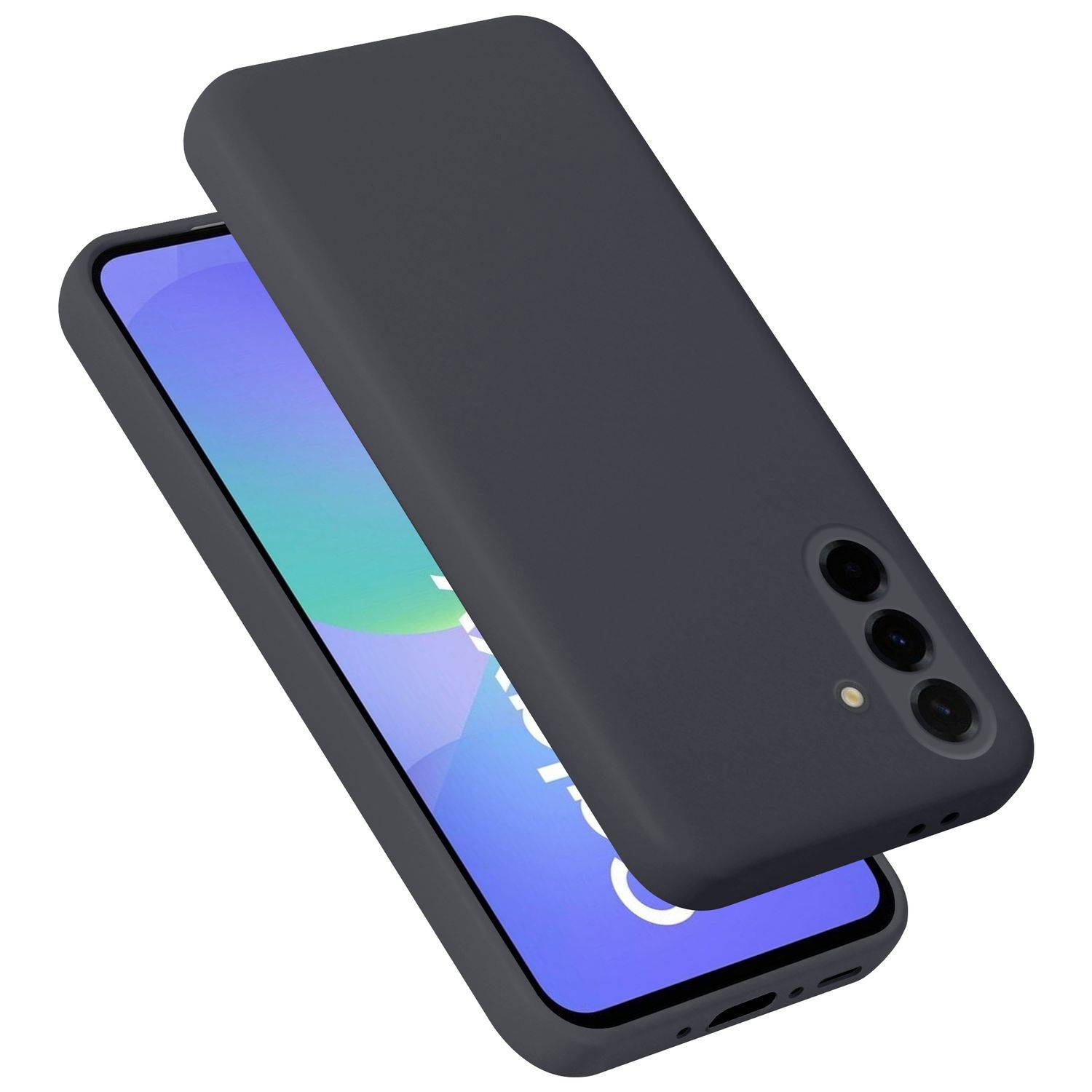 Cadorabo Schutzhülle für Samsung Galaxy A36 Hülle in Schwarz Handyhülle Case Cover TPU Etui-0