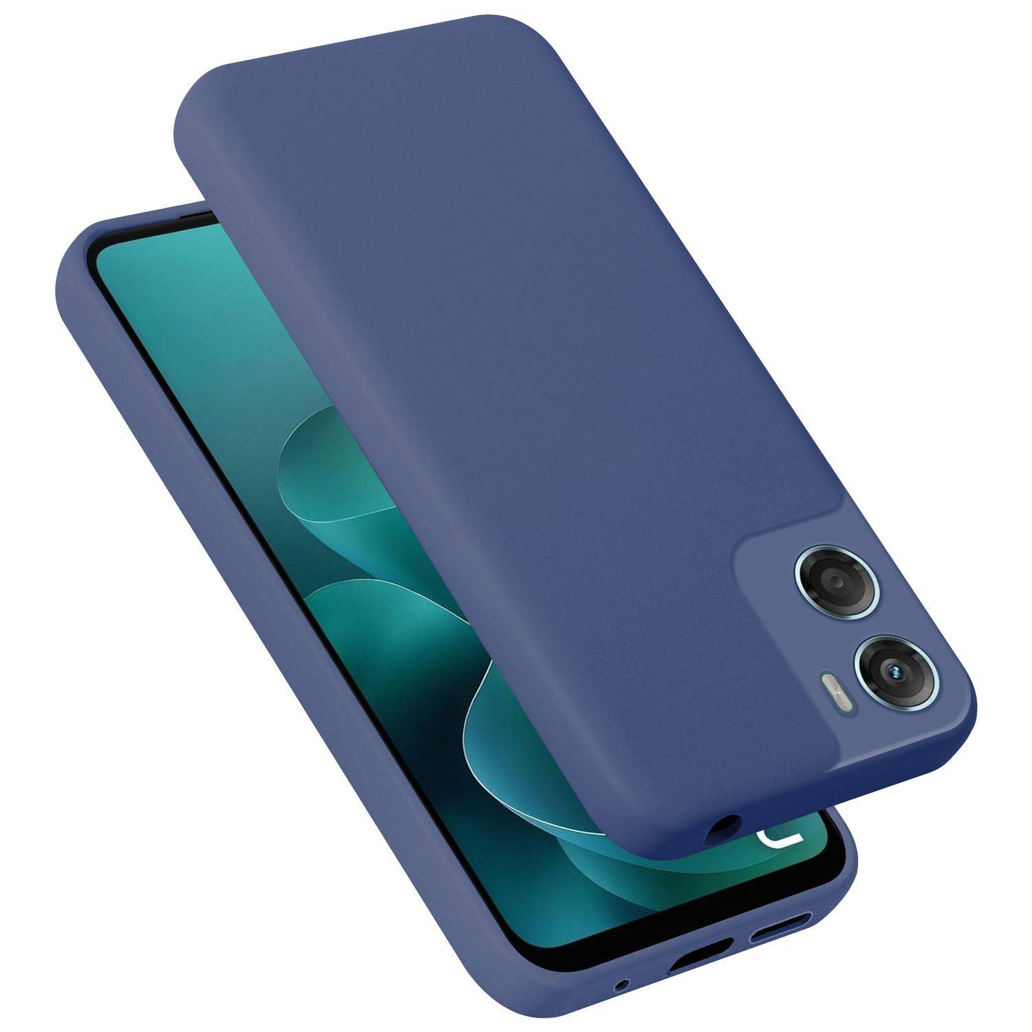 Cadorabo Schutzhülle für Motorola Moto G06 Hülle in Blau Handyhülle Case Cover TPU Etui-0