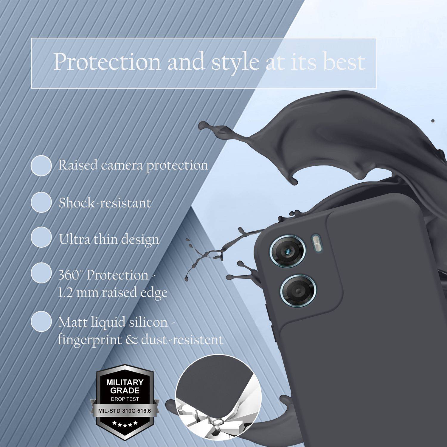 Cadorabo Schutzhülle für Motorola Moto G06 Hülle in Schwarz Handyhülle Case Cover TPU Etui-1