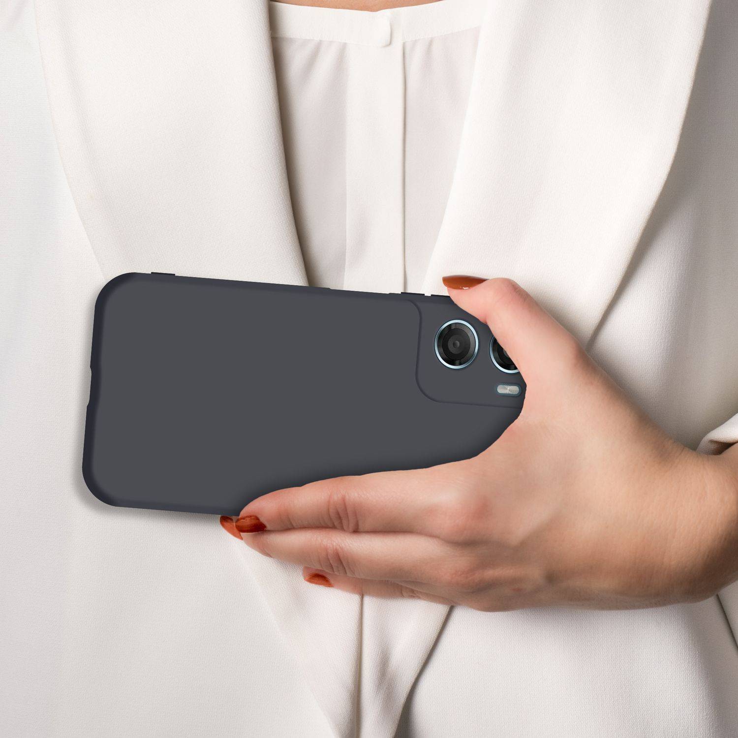 Cadorabo Schutzhülle für Motorola Moto G06 Hülle in Schwarz Handyhülle Case Cover TPU Etui-3