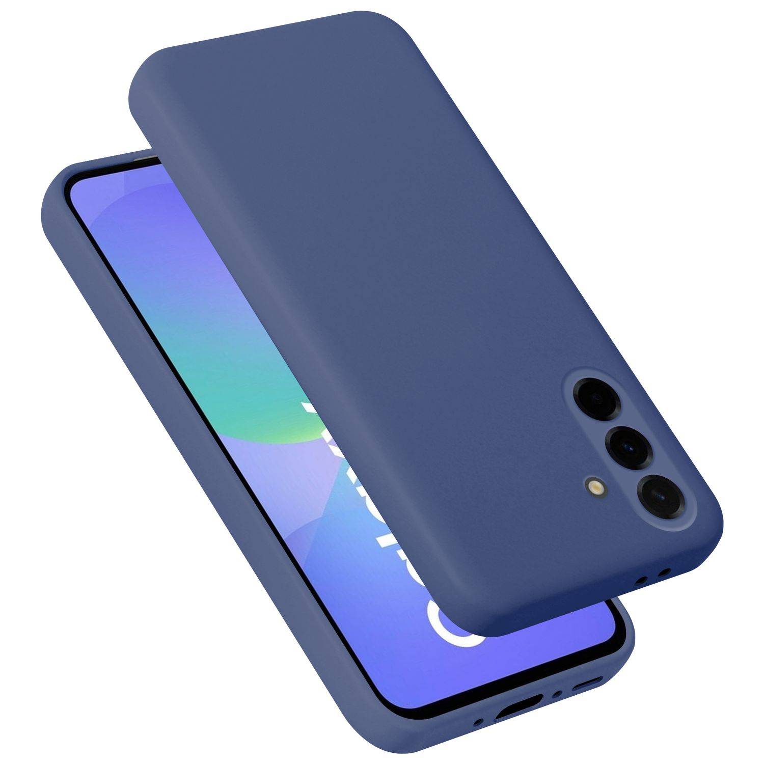 Cadorabo Schutzhülle für Samsung Galaxy A36 Hülle in Blau Handyhülle Case Cover TPU Etui-0