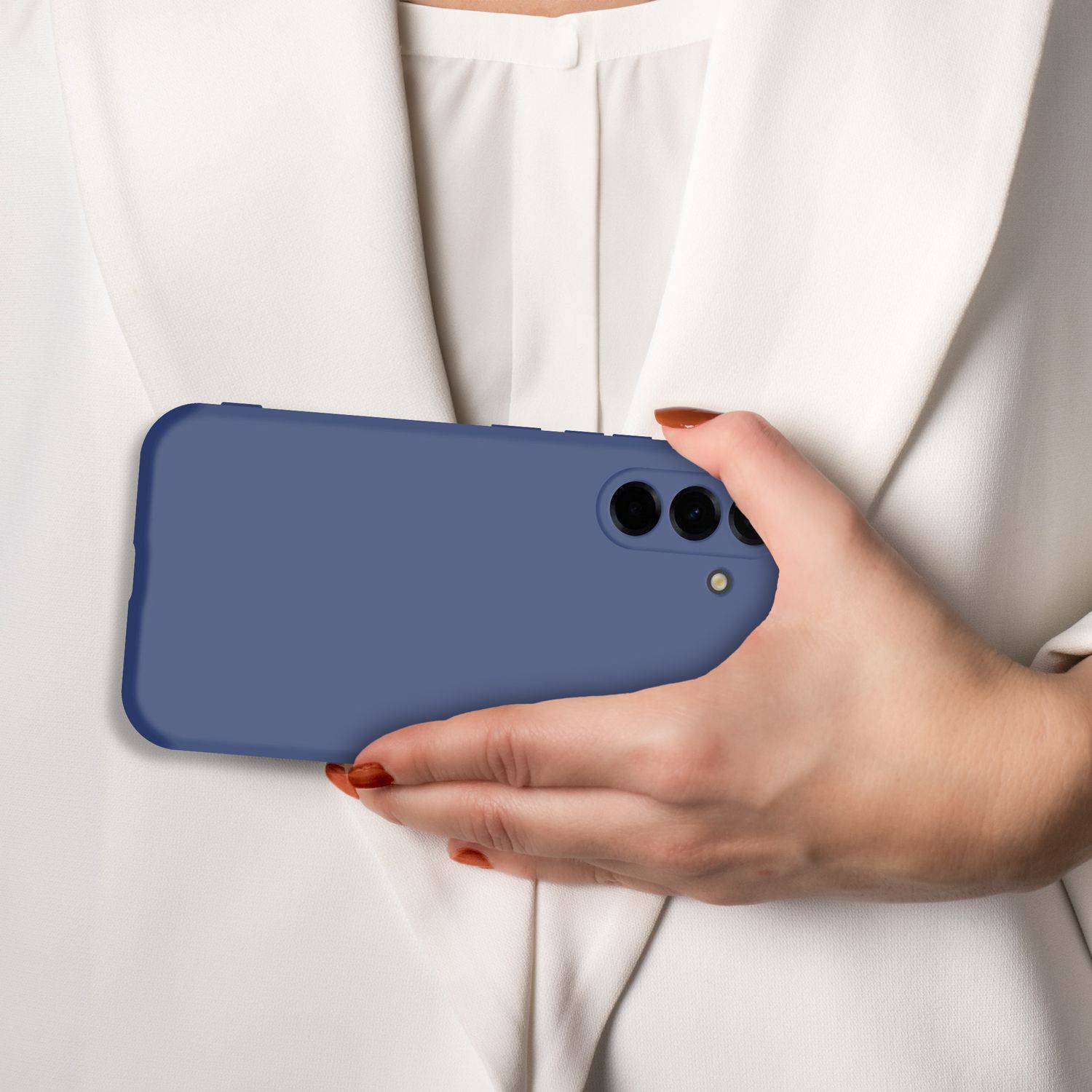 Cadorabo Schutzhülle für Samsung Galaxy A36 Hülle in Blau Handyhülle Case Cover TPU Etui-3