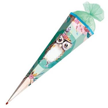 Schultüte Eule Lieselotte - eckig 85 cm