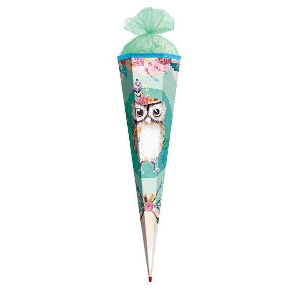 Schultüte Eule Lieselotte - eckig 85 cm-1
