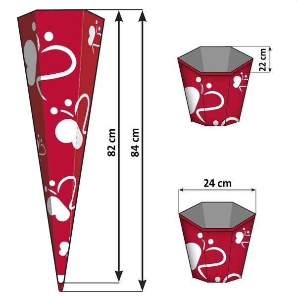 Bastel-Schultüte maigrün - eckig 85 cm-1