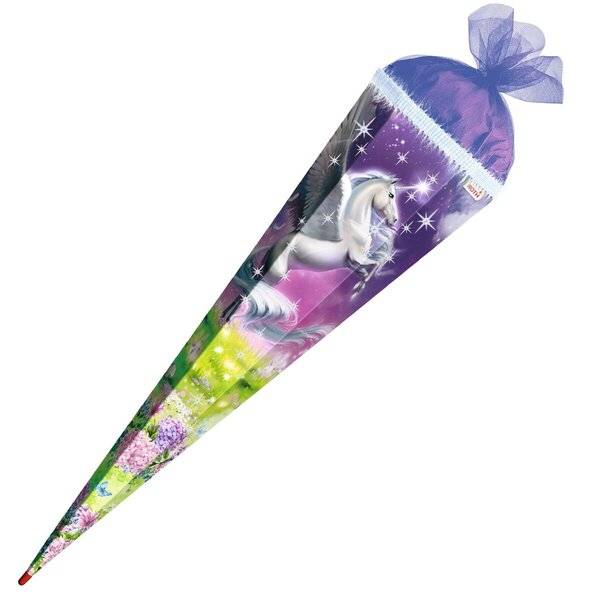 Schultüte Magic Pegasus - eckig 85 cm mit Glitter-0