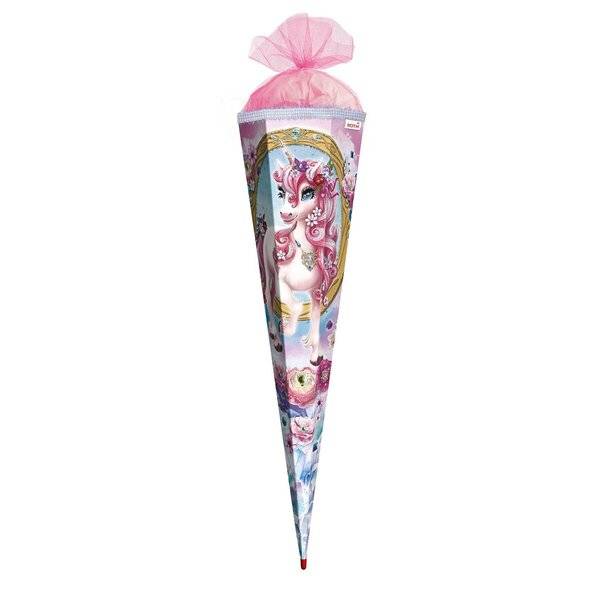 Schultüte Einhorn - eckig 85 cm Beauty mit Glitzer-1