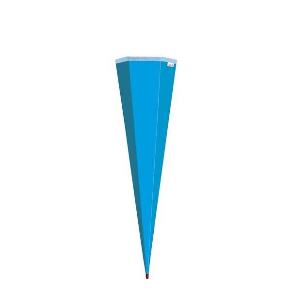 Schultüten-Rohling pazifikblau - eckig 85 cm