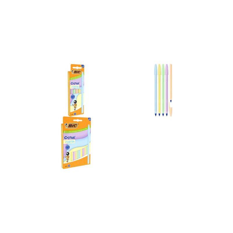 BIC Kugelschreiber Cristal Pastel, sortiert, 5er Blister-0